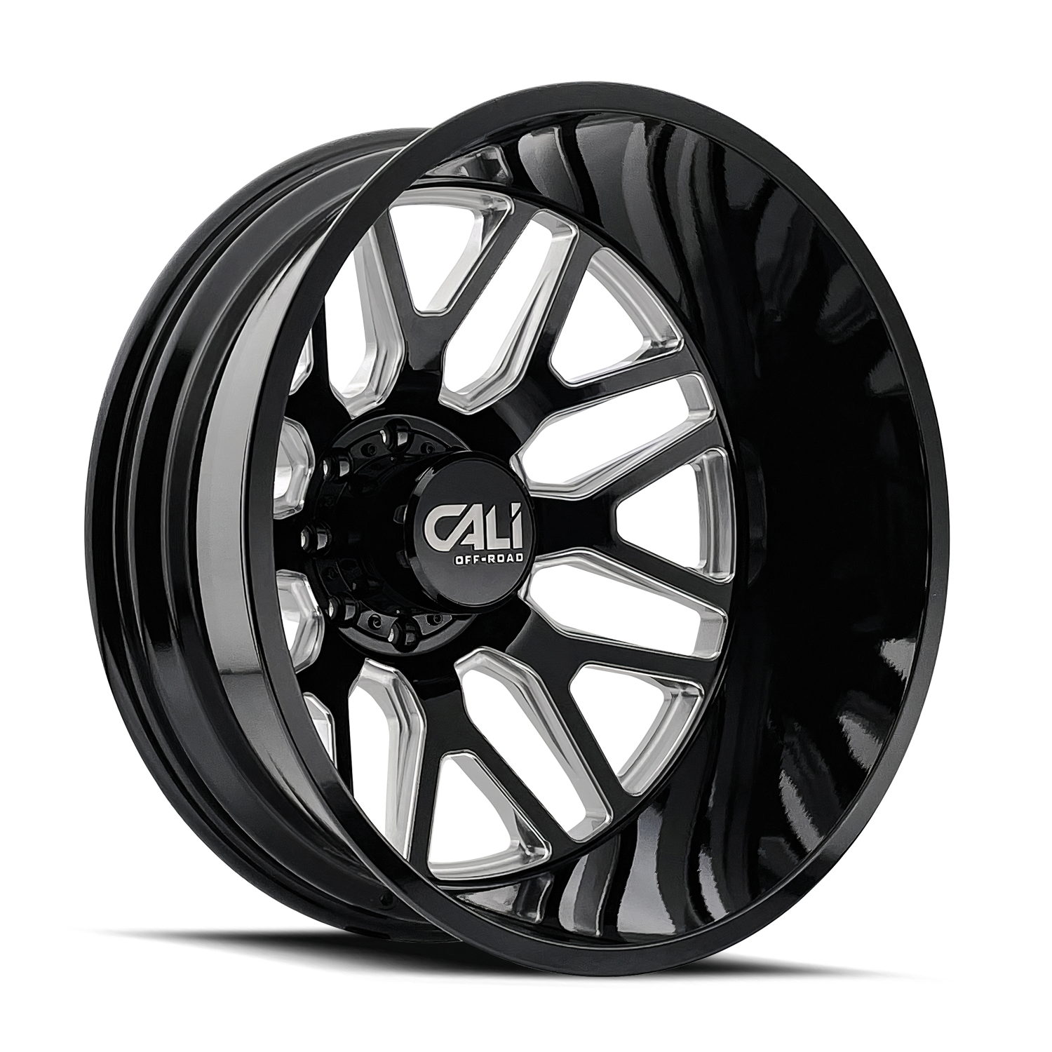 Cali Off-road INVADER DUALLY Gloss black milled 24x8.25 +115 8x165