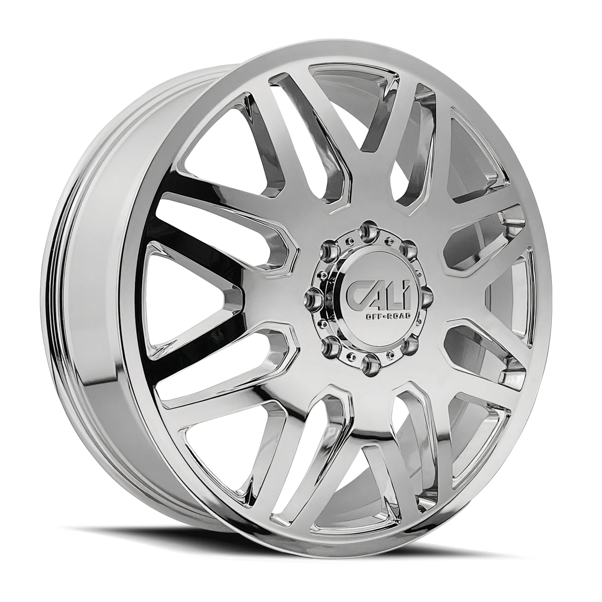 Cali Off-road INVADER DUALLY Chrome 24x8.25 -232 8x200mm 142mm - Wheelwiz