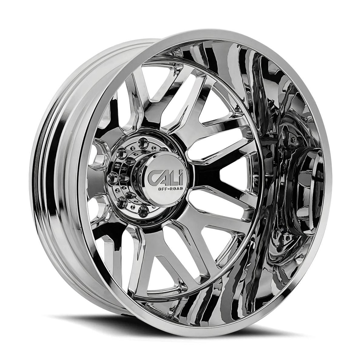 Cali Off-road INVADER DUALLY Chrome 24x8.25 +115 8x210mm 154.2mm - Wheelwiz