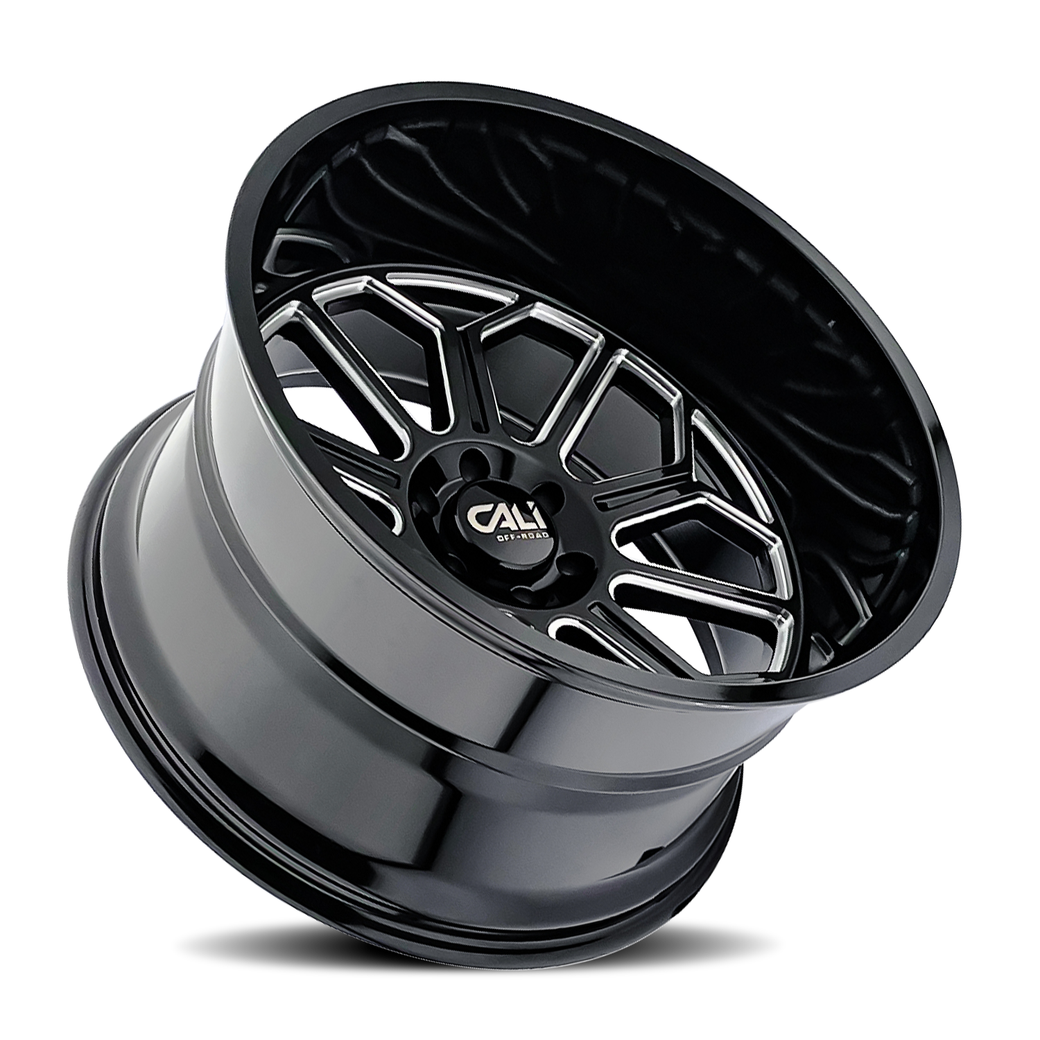 Cali Off-road AUBURN Gloss black milled 22x12 -51 8x170mm 125.2mm - Wheelwiz