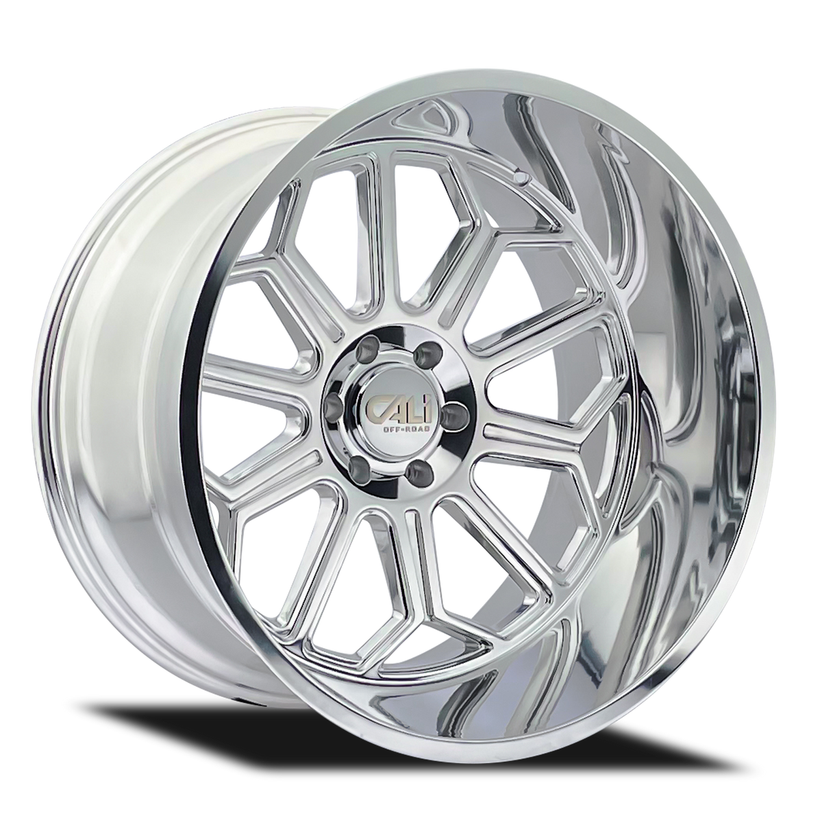 Cali Off-road AUBURN Polished 24x14 -76 6x135mm 87.1mm - Wheelwiz