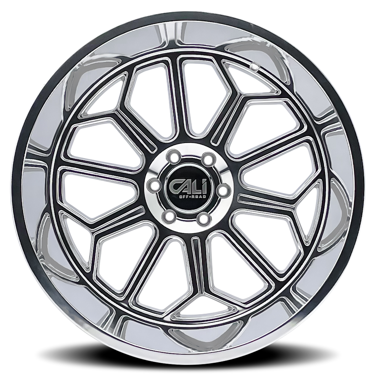Cali Off-road AUBURN Polished 24x14 -76 6x135mm 87.1mm - Wheelwiz