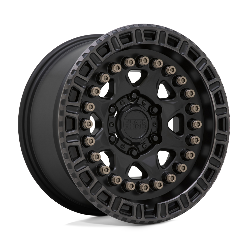 Black Rhino CARBINE Matte Black W/ Machined Tinted Ring & Bronze Bolts 18x9 0 6x139.7mm 112.1mm - WheelWiz