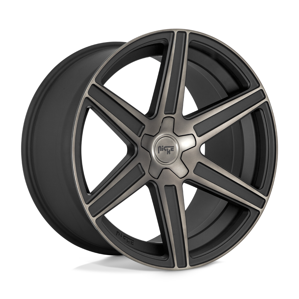 Niche M236 CARINA Matte Machined Double Dark Tint 24x10 +30 6x139.7mm 106.1mm - WheelWiz