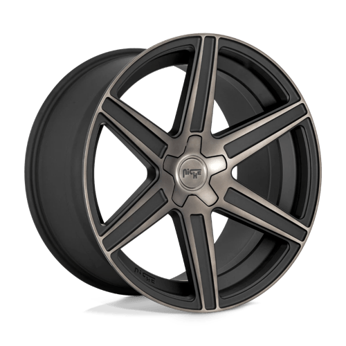 Niche M236 CARINA Matte Mach Double Dark Tint 20x9 +27 5x112mm 66.6mm - Wheelwiz