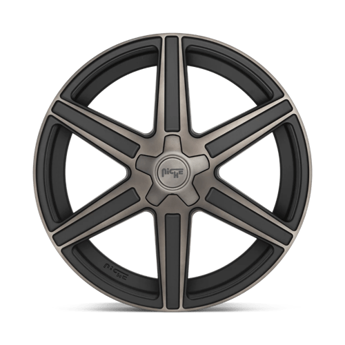 Niche M236 CARINA Matte Mach Double Dark Tint 20x10.5 +40 5x112mm 66.6mm - Wheelwiz