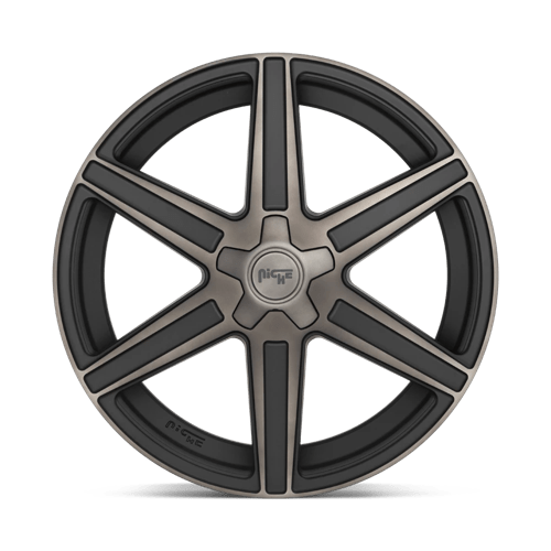 Niche M236 CARINA Matte Mach Double Dark Tint 20x9 +27 5x112mm 66.6mm - Wheelwiz