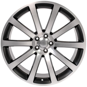 OE Wheels Replica CL02 Satin Black Machined 22x9.0 +18 5x115mm 71.5mm