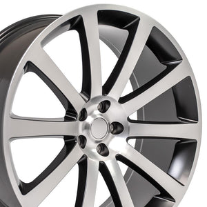 OE Wheels Replica CL02 Satin Black Machined 22x9.0 +18 5x115mm 71.5mm