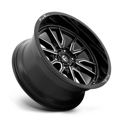 Fuel Offroad D761 CLASH Gloss Black Milled 18x9 -12 6x139.7mm 106.1mm - Wheelwiz