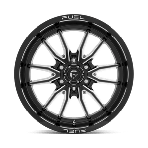 Fuel Offroad D761 CLASH Gloss Black Milled 18x9 -12 6x139.7mm 106.1mm - Wheelwiz