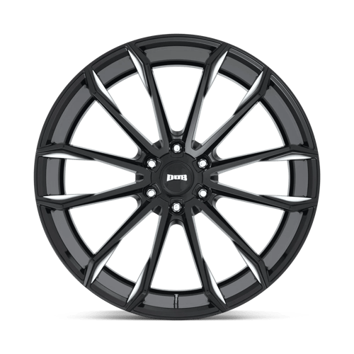 DUB S252 CLOUT Gloss Black Milled 24x10 +30 6x135mm 87.1mm - Wheelwiz