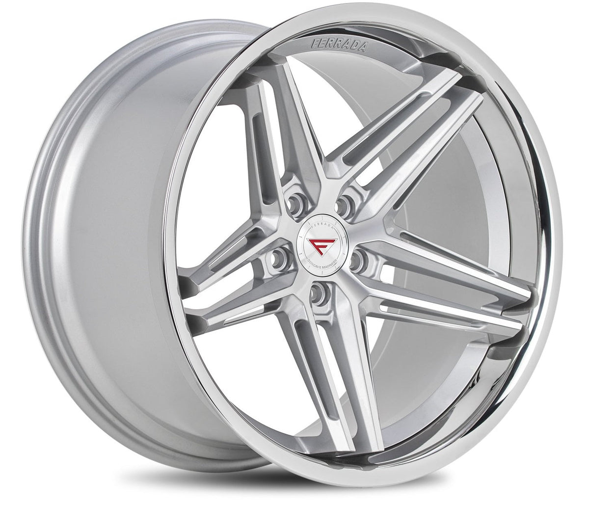 Ferrada Wheels CM1 Machine Silver / Chrome Lip 19x9.5 +30 5x112mm 66.56mm