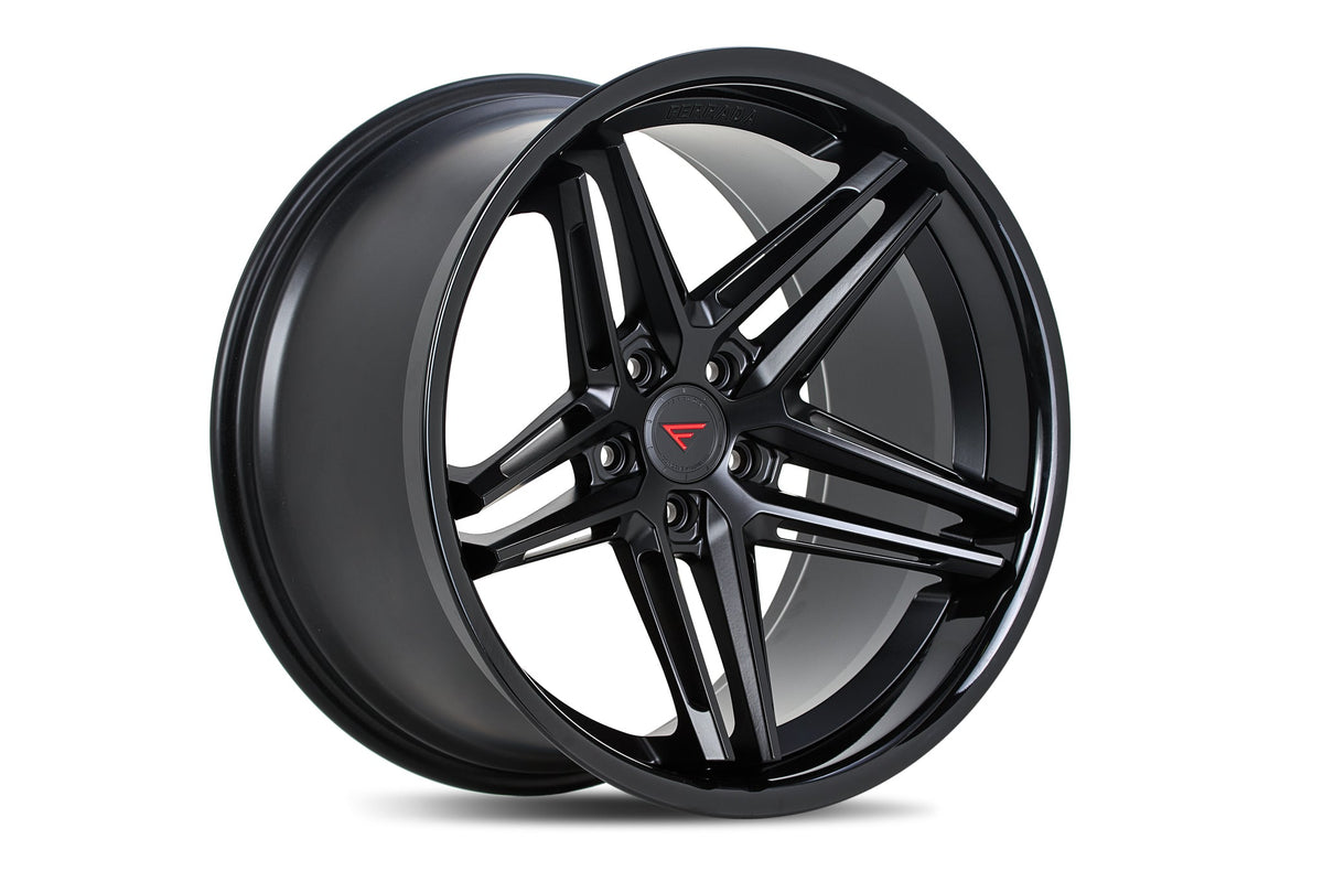 Ferrada Wheels CM1 Matte Black / Gloss Black Lip 20x10 +13 5x115mm 71.6mm - Wheelwiz