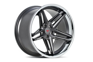 Ferrada Wheels CM1 Matte Graphite / Chrome Lip 19x9.5 +35 5x120mm 72.56mm