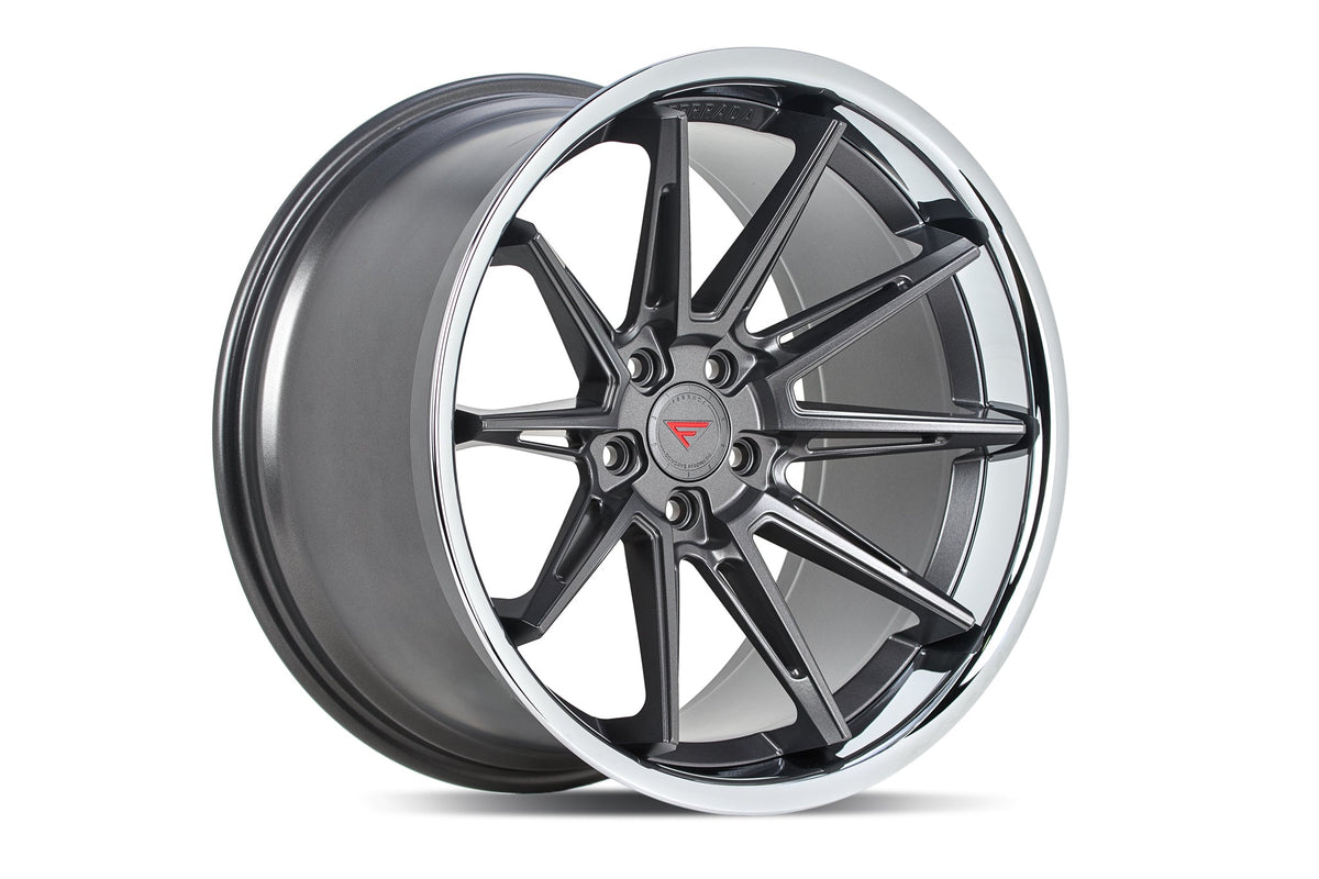 Ferrada Wheels CM2 Matte Graphite / Chrome Lip 19x8.5 +35 5x114.3mm 73.1mm - Wheelwiz
