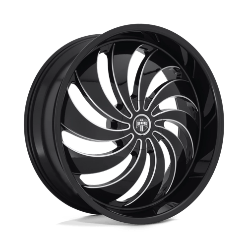 DUB S242 COJONES Gloss Black Milled 24x9 +15 5x115|5x120mm 72.6mm - WheelWiz
