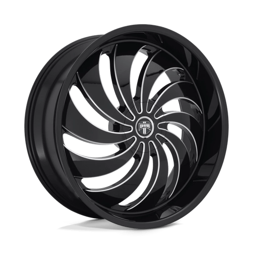 DUB  Gloss Black Milled 24x10 +05 Custom 72.6mm - Wheelwiz