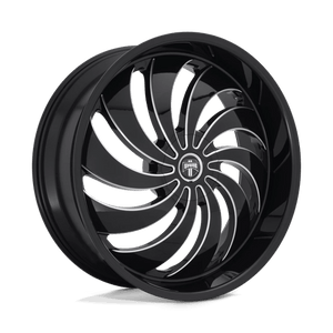 DUB  Gloss Black Milled 24x10 +05 Custom 72.6mm - Wheelwiz