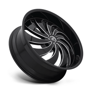 DUB S242 COJONES Gloss Black Milled 24x10 +5 5x139.7mm 72.6mm - Wheelwiz