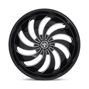 DUB  Gloss Black Milled 24x9 +01 Custom 78.1mm - Wheelwiz