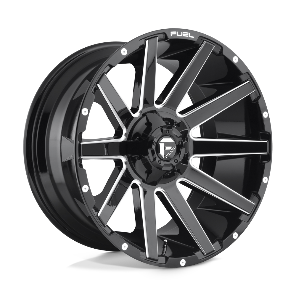 Fuel Offroad D615 CONTRA Gloss Black Milled 18x9 -12 5x139.7|5x150mm 110.1mm - WheelWiz