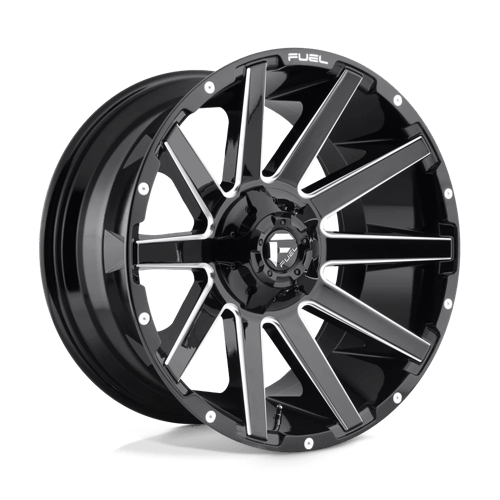 Fuel Offroad D615 CONTRA Gloss Black Milled 20x9 +1 5x139.7|5x150mm 110.1mm - Wheelwiz