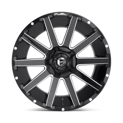 Fuel Offroad D615 CONTRA Gloss Black Milled 20x9 +20 6x135|6x139.7mm 106.1mm - Wheelwiz