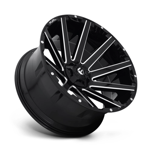 Fuel Offroad D615 CONTRA Gloss Black Milled 24x12 -44 6x135|6x139