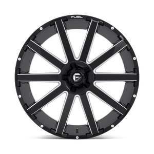 Fuel Offroad D615 CONTRA Gloss Black Milled 26x12 -44 6x135|6x139.7mm 106.1mm - Wheelwiz