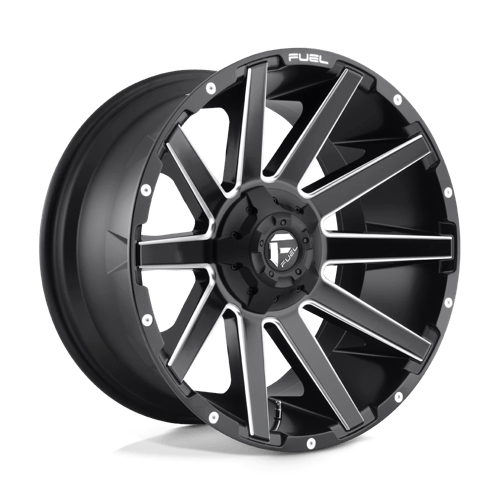 Fuel Offroad D616 CONTRA Matte Black Milled 20x9 +20 6x135|6x139.7mm 106.1mm - Wheelwiz