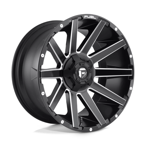 Fuel Offroad D616 CONTRA Matte Black Milled 18x9 +1 6x135|6x139.7mm 106.1mm - Wheelwiz