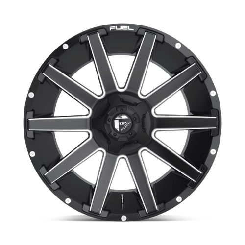 Fuel Offroad D616 CONTRA Matte Black Milled 20x9 +1 6x135|6x139.7mm 106.1mm - Wheelwiz