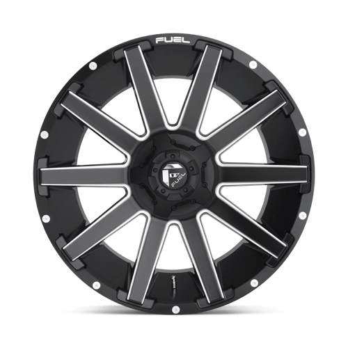 Fuel Offroad D616 CONTRA Matte Black Milled 20x10 -18 8x180mm 124.2mm - Wheelwiz