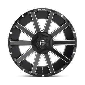 Fuel Offroad D616 CONTRA Matte Black Milled 20x10 -18 8x180mm 124.2mm - Wheelwiz
