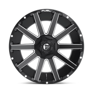 Fuel Offroad D616 CONTRA Matte Black Milled 22x10 -18 6x135|6x139.7mm 106.1mm - WheelWiz