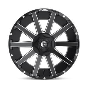 Fuel Offroad D616 CONTRA Matte Black Milled 20x10 -18 6x135|6x139.7mm 106.1mm - Wheelwiz