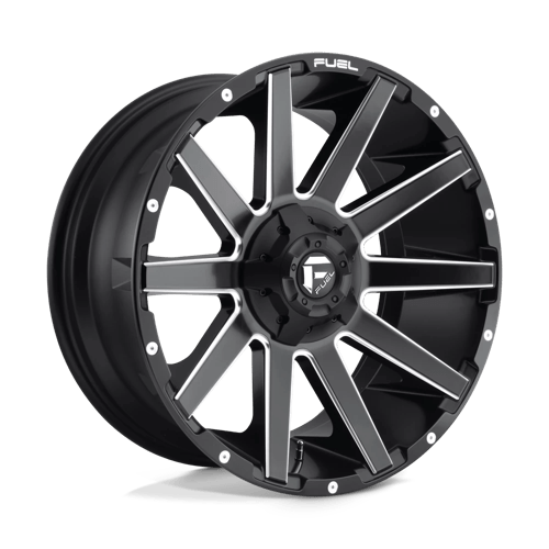Fuel Offroad D616 CONTRA Matte Black Milled 20x9 +1 6x135|6x139.7mm 106.1mm - Wheelwiz