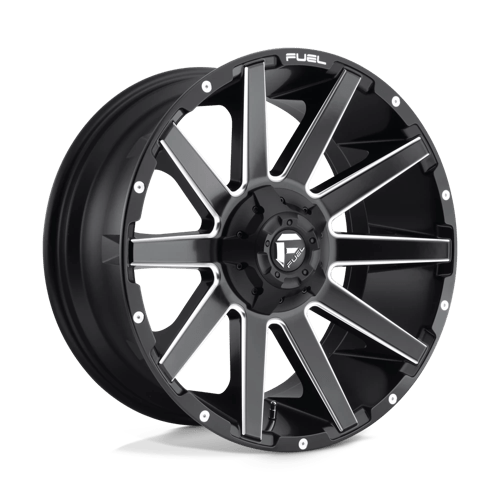 Fuel Offroad D616 CONTRA Matte Black Milled 20x9 +1 6x135|6x139.7mm 106.1mm - Wheelwiz