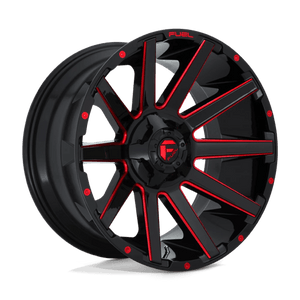 Fuel Offroad D643 CONTRA Gloss Black Red Tinted Clear 20x9 +1 5x139.7|5x150mm 110.1mm - Wheelwiz
