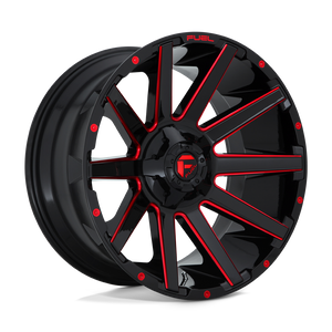 Fuel Offroad D643 CONTRA Gloss Black Red Tinted Clear 24x14 -75 6x135|6x139.7mm 106.1mm - WheelWiz