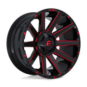 Fuel Offroad D643 CONTRA Gloss Black Red Tinted Clear 20x10 -18 6x135|6x139.7mm 106.1mm - WheelWiz