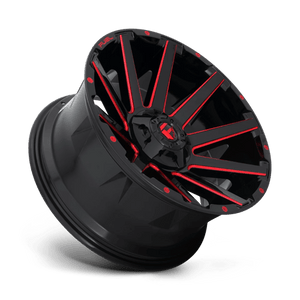 Fuel Offroad D643 CONTRA Gloss Black Red Tinted Clear 18x9 -12 6x135|6x139.7mm 106.1mm - Wheelwiz