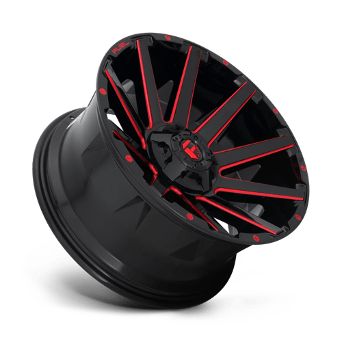 Fuel Offroad D643 CONTRA Gloss Black Red Tinted Clear 20x9 +2 6x135|6x139.7mm 106.1mm - Wheelwiz