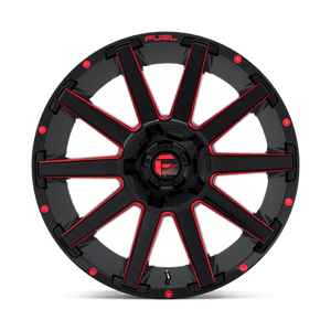 Fuel Offroad D643 CONTRA Gloss Black Red Tinted Clear 20x10 -18 6x135|6x139.7mm 106.1mm - WheelWiz