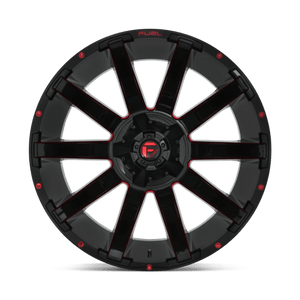 Fuel Offroad D643 CONTRA Gloss Black Red Tinted Clear 24x14 -75 8x165.1mm 125.1mm - WheelWiz