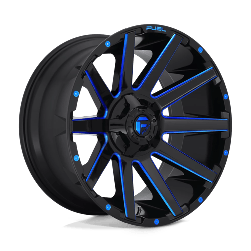 Fuel Offroad D644 CONTRA Gloss Black Blue Tinted Clear 20x10 -18 8x170mm 125.1mm - Wheelwiz