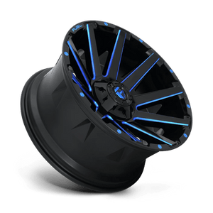 Fuel Offroad D644 CONTRA Gloss Black Blue Tinted Clear 20x9 +01 8x165.1mm 125.1mm - WheelWiz