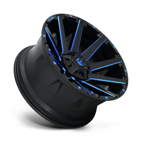 Fuel Offroad D644 CONTRA Gloss Black Blue Tinted Clear 20x9 +2 6x135|6x139.7mm 106.1mm - Wheelwiz