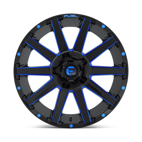 Fuel Offroad D644 CONTRA Gloss Black Blue Tinted Clear 20x10 -18 8x170mm 125.1mm - Wheelwiz